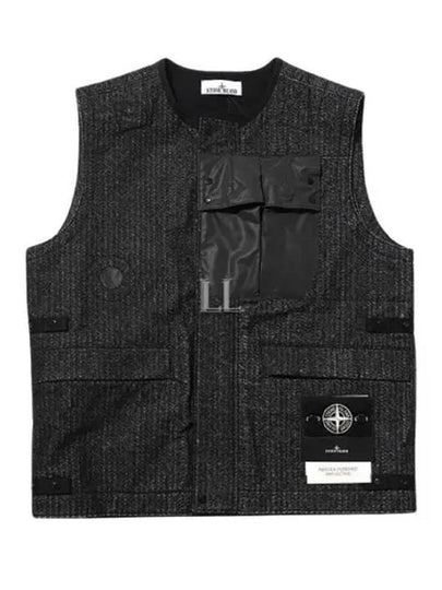 Needle Punched Reflective Vest Black - STONE ISLAND - BALAAN 2