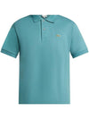 Men's Logo Classic Fit Cotton Short Sleeve Polo Shirt Blue - LACOSTE - BALAAN 1