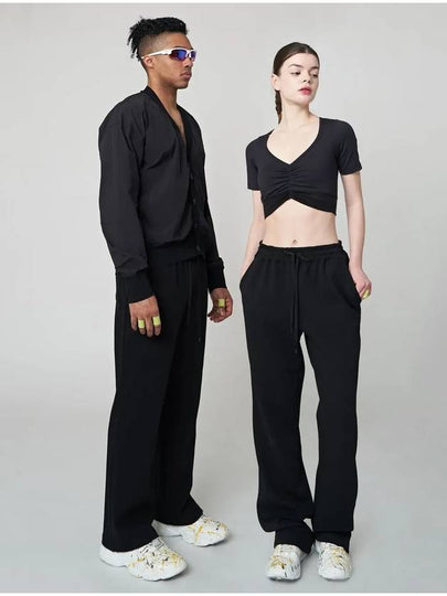 Flared Sweatpants Black - ATHPLATFORM - BALAAN 2