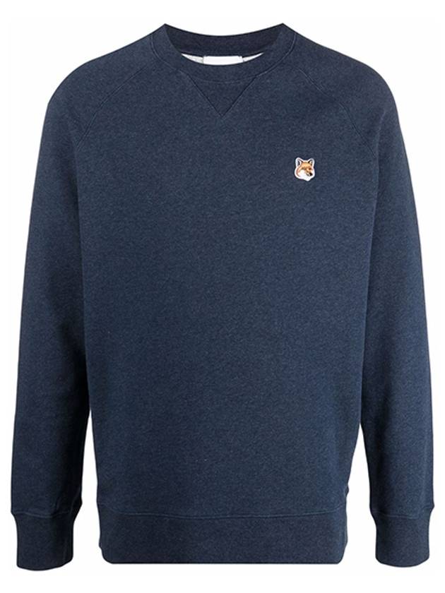 Fox Head Patch Classic Sweatshirt Navy Melange - MAISON KITSUNE - BALAAN 2