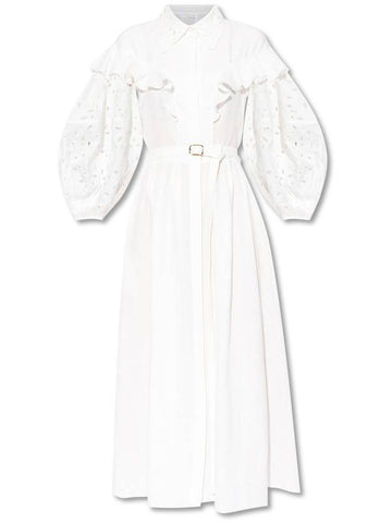 sleeve punching long dress white - CHLOE - BALAAN 1