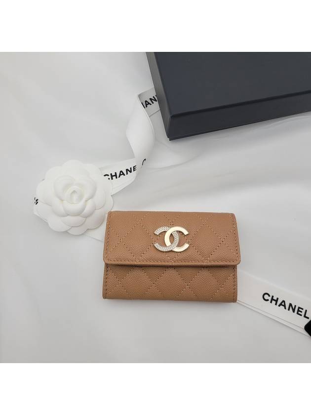 crystal cc logo camel beige color AP4178 - CHANEL - BALAAN 4