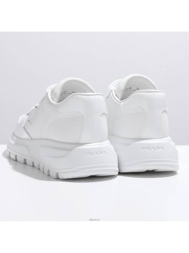 Spazzolato Logo Low Top Sneakers White - PRADA - BALAAN 10