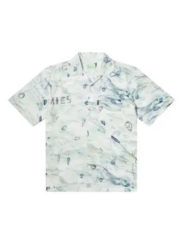 Aries Plint Hawaiian Shirt White - ARIES - BALAAN 1