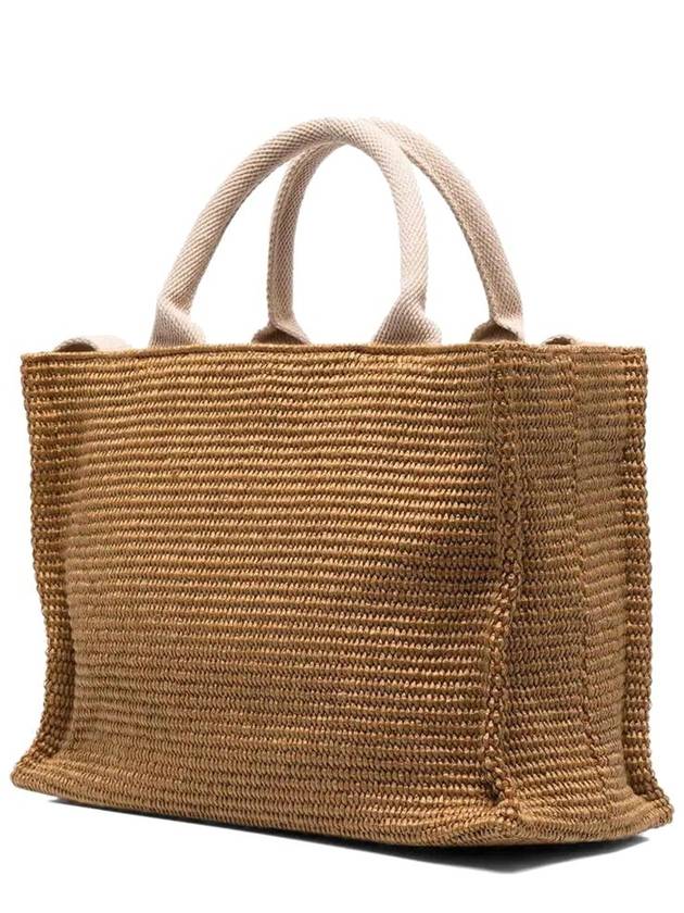 Small Raffia East West Tote Bag Brown - MARNI - BALAAN 3