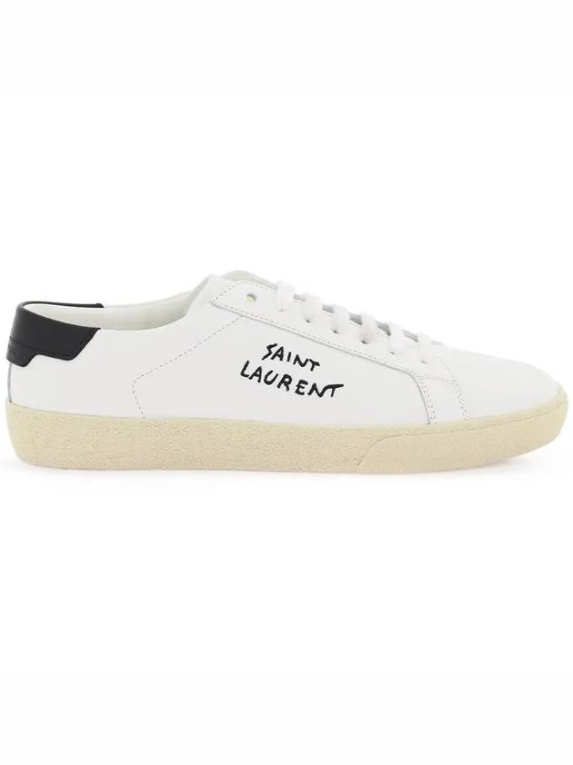 Court Classic Black Tab Low Top Sneakers White - SAINT LAURENT - BALAAN 2