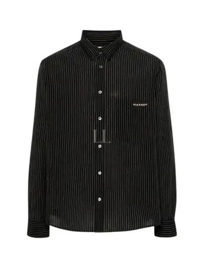 Jasolo Striped Long Sleeve Shirt Black - ISABEL MARANT - BALAAN 2