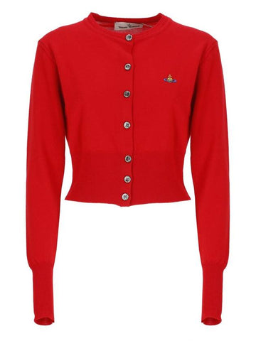 Bea Cropped Cardigan Red - VIVIENNE WESTWOOD - BALAAN 1