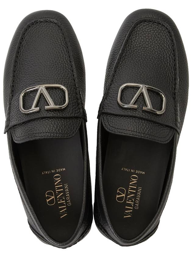 V Logo Signature Loafers Black - VALENTINO - BALAAN 3