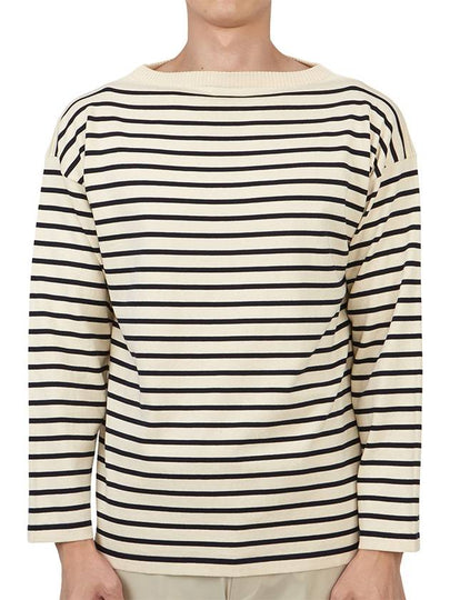 Boatman Organic Cotton Knit Top Striped Blue Ivory - ANDERSEN-ANDERSEN - BALAAN 2