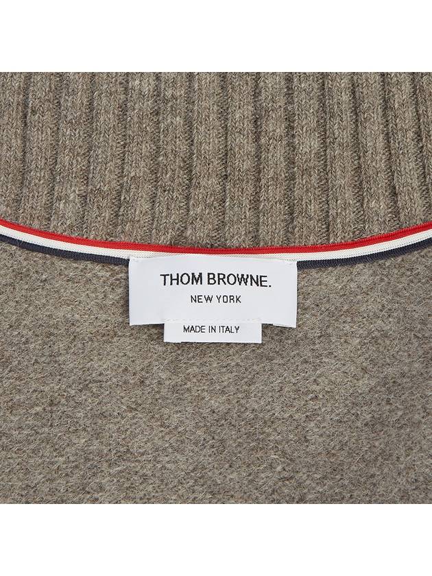 Alpaca Wool Zipper Bomber Jacket Grey - THOM BROWNE - BALAAN 10