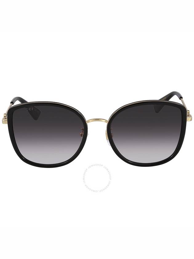 eyewear gray gradient Asian fit sunglasses black gold - GUCCI - BALAAN 2