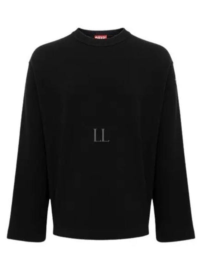 S Macsis Od Oval D Oversized Cotton Sweatshirt Black - DIESEL - BALAAN 2