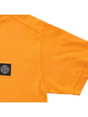 Logo Patch Cotton Short Sleeve T-Shirt Orange - STONE ISLAND - BALAAN 5