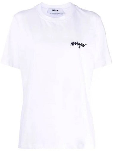 chest logo crew neck t-shirt - MSGM - BALAAN 1