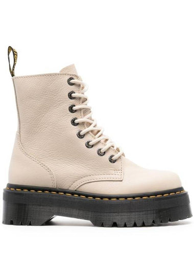 Jadon III Pisa Leather Platform Combat Boots Parchment Beige - DR. MARTENS - BALAAN 1