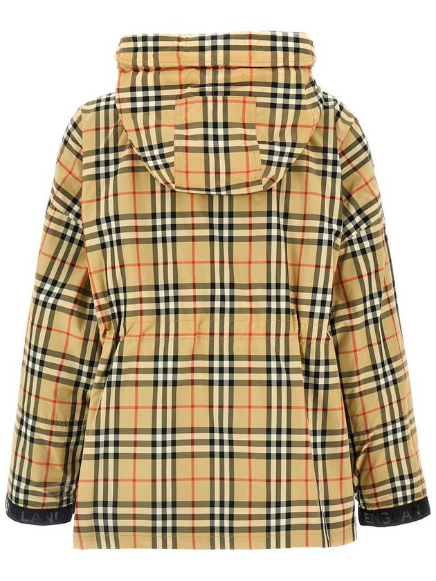 Women's Back-tone Check Zip-up Hooded Jacket Beige - BURBERRY - BALAAN 3