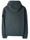 Snap Brushed Cotton Fleece Hoodie Lead Grey - STONE ISLAND - BALAAN 3