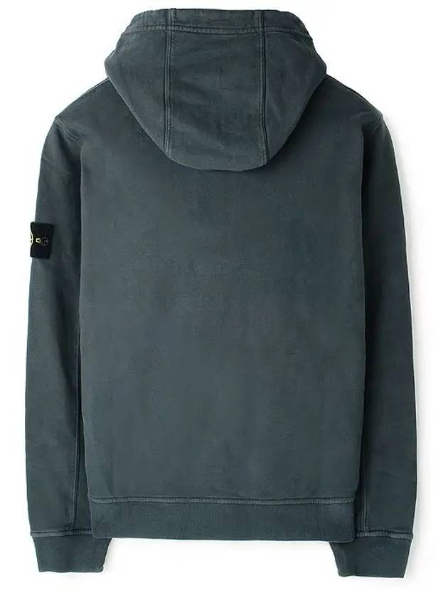 Snap Brushed Cotton Fleece Hoodie Lead Grey - STONE ISLAND - BALAAN 3