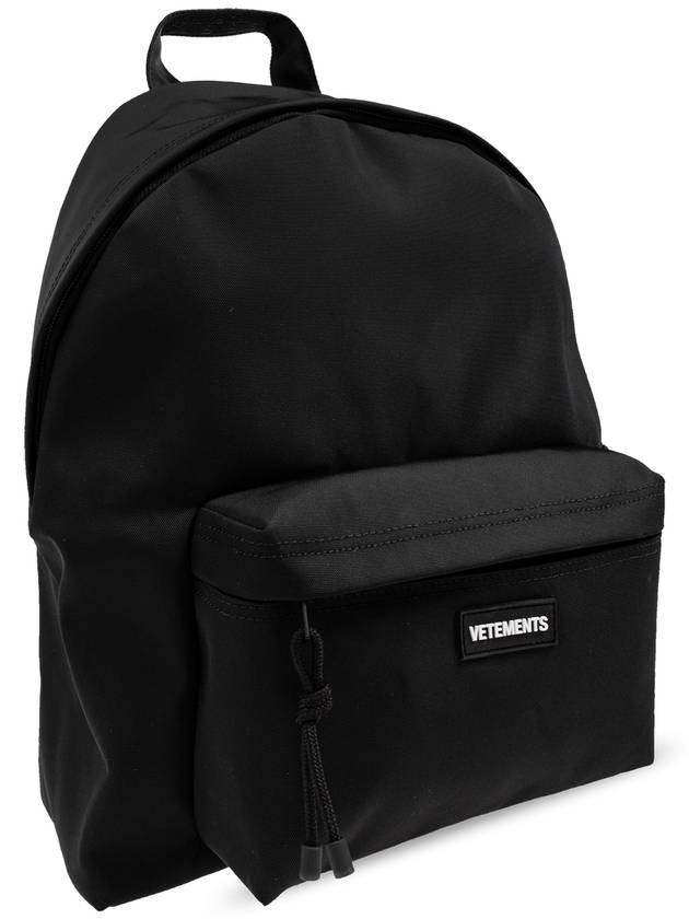 VETEMENTS Backpack With Logo, Unisex, Black - VETEMENTS - BALAAN 5