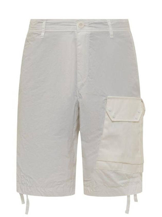 Nylon Tactel Cargo Bermuda Shorts White - TEN C - BALAAN 1