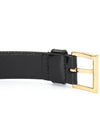 Triangle Logo Patent Leather Belt Black - PRADA - BALAAN 5