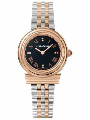 Ferragamo Gancini Quartz Black Dial Ladies Watch SFMV01824 - SALVATORE FERRAGAMO - BALAAN 1