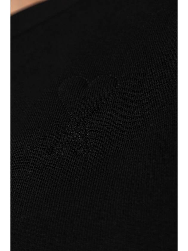 Ami Alexandre Mattiussi Sweatshirt With Logo, Women's, Black - AMI - BALAAN 5