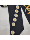 CC Pearl Silk Twilly Scarf Navy AA1208 - CHANEL - BALAAN 5