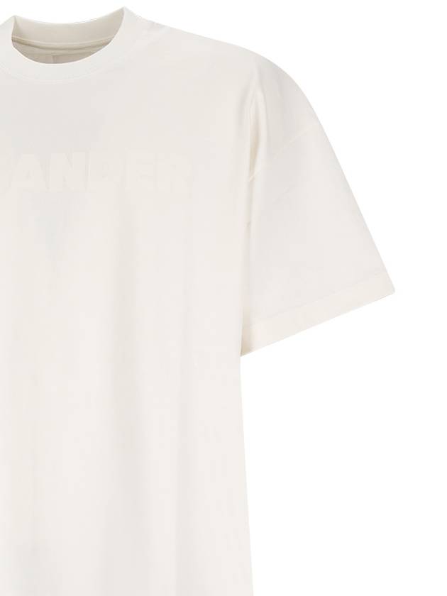 Logo Print Short Sleeve T-Shirt White - JIL SANDER - BALAAN 4