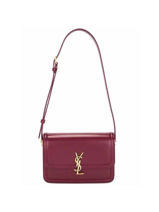 Solferino Medium Calfskin Leather Cross Bag Burgundy - SAINT LAURENT - BALAAN 2