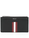 Ribbon Leather Card Wallet Black - BALLY - BALAAN 1