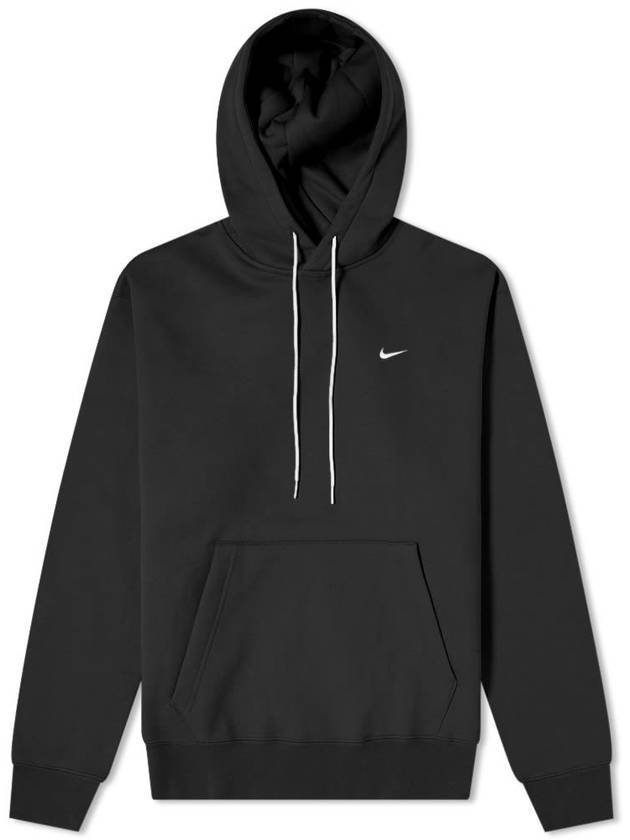 Swoosh Crew Neck Brushed Hoodie Black - NIKE - BALAAN 1