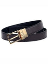 logo detail buckle reversible leather belt black brown - DIOR - BALAAN 2