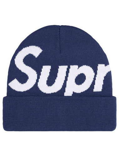 Big Logo Beanie Navy Big Logo Beanie - SUPREME - BALAAN 1