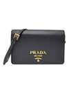 1BP019 Black Saffiano Mini Cross Bag - PRADA - BALAAN 1