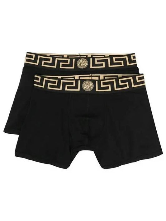 Men's Greca Border Boxer Briefs 2 Pack Black - VERSACE - BALAAN 2