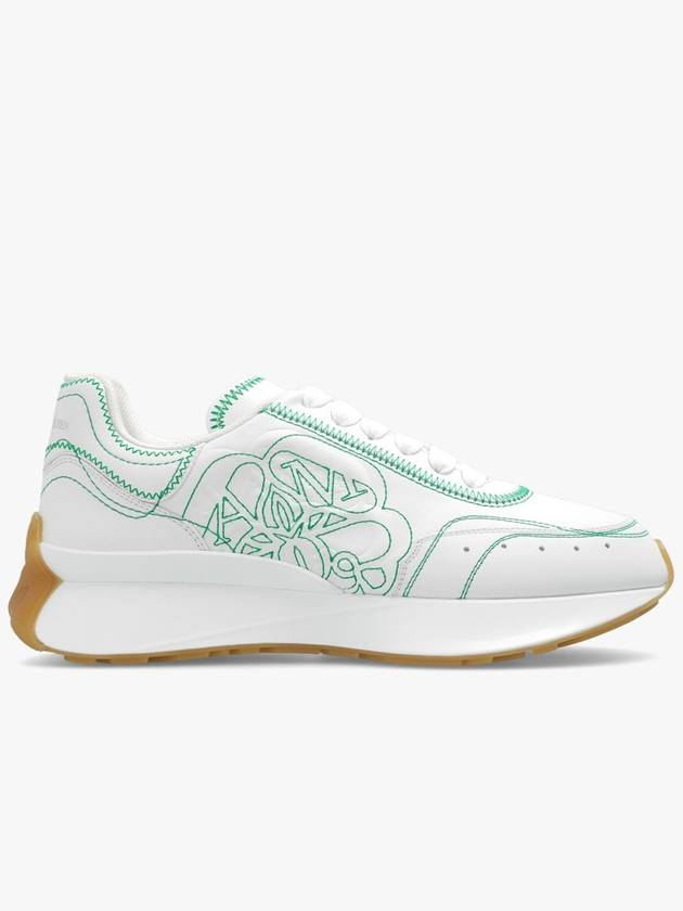 Sprint Runner Low Top Sneakers White Green - ALEXANDER MCQUEEN - BALAAN 3