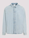 Denim Button Up Long Sleeve Shirt Blue - ACNE STUDIOS - BALAAN 2