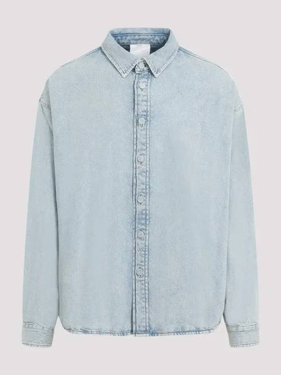 Denim Button Up Long Sleeve Shirt Blue - ACNE STUDIOS - BALAAN 2