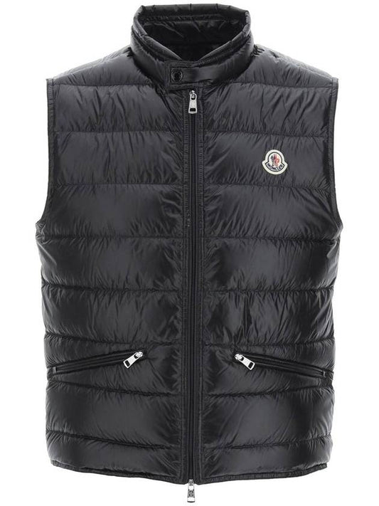 Gui Logo Patch Padded Vest Black - MONCLER - BALAAN 1