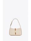 5 A 7 Canvas Leather Shoulder Bag White - SAINT LAURENT - BALAAN 2