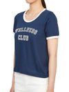 Women's Wellness Club Short Sleeve T-Shirt Navy - SPORTY & RICH - BALAAN 5