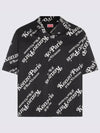 Verdy Boxy Monogram Print Button Short Sleeve Shirt Black - KENZO - BALAAN 2