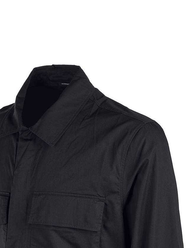 Metropolis Series Gabardine Pocket Long Sleeve Shirt Black - CP COMPANY - BALAAN 6