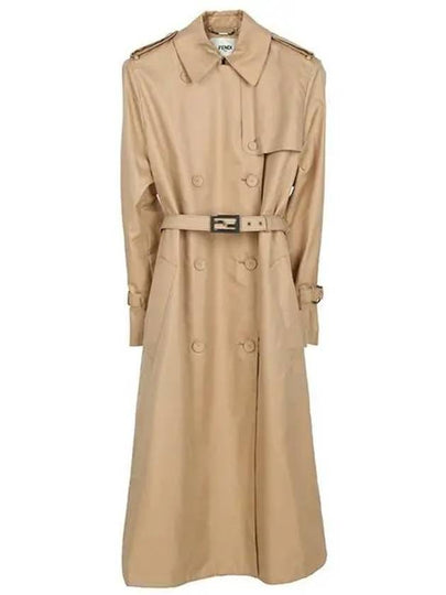 Abrigo Double Breasted Belted Trench Coat Beige - FENDI - BALAAN 2