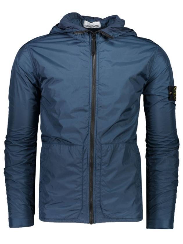 Men's Crinkle Reps Hooded Jacket Blue - STONE ISLAND - BALAAN 1