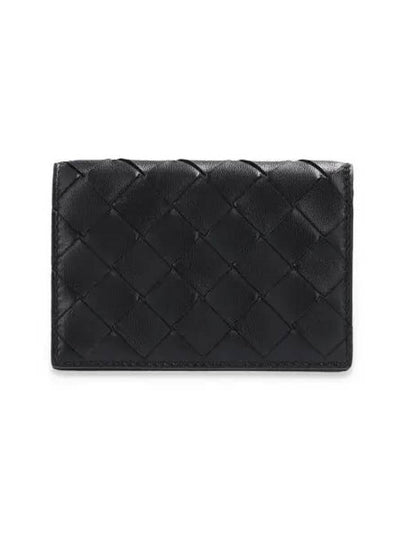 Intrecciato Flap Business Card Wallet Black - BOTTEGA VENETA - BALAAN 2