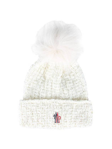 Grenoble Pom Wool Beanie 3B00006 M4487 034 - MONCLER - BALAAN 1