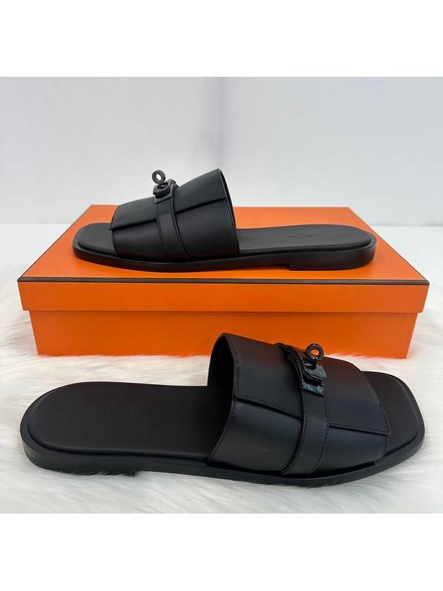 Men's Gabriel Gabriel Sandals Black - HERMES - BALAAN 6